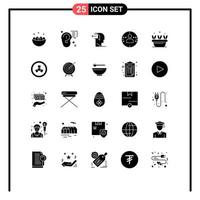 25 ícones criativos, sinais e símbolos modernos de marketing masculino, lançamento de elementos de design de vetores editáveis negativos