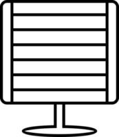 ícone de linha de aquecedor infravermelho vetor