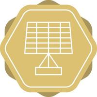 ícone de linha de painel solar vetor