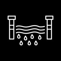 ícone de vetor de barragem de água