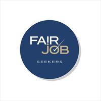 etiqueta da feira de emprego emblema texto banner idéias de design gráfico para recrutamento vetor