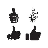como o logotipo do ícone do polegar, design vetorial vetor