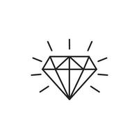 vetor de design de símbolo de sinal de ícone real precioso de diamante