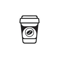 ícone da xícara de café. logotipo de ilustração vetorial vetor