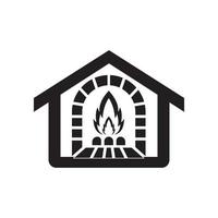 design de vetor de logotipo de ícone de fornalha de fogo