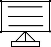 ícone da linha do tabuleiro vetor