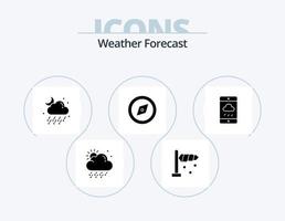 design de ícones do pacote de ícones do glifo meteorológico 5. . tempo. tempo. nuvem. GPS vetor