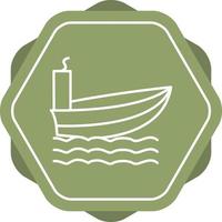 ícone de linha de navio a vapor vetor