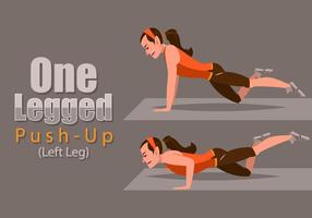 One-Legged Pushup vetor