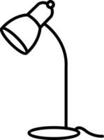 ícone de linha de lâmpada de escritório vetor