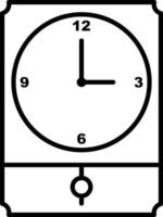 ícone de linha de relógio grande vetor