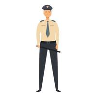 vetor de desenhos animados do ícone do homem de segurança. guarda policial