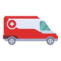 vetor de desenhos animados de ícone de ambulância médica. hospital de acidentes