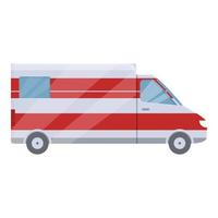vetor de desenhos animados do ícone do veículo da cidade. ambulância médica