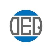design de logotipo de carta oeq em fundo branco. conceito de logotipo de círculo de iniciais criativas oeq. design de letras oeq. vetor