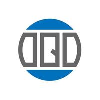 design de logotipo de carta oqo em fundo branco. conceito de logotipo de círculo de iniciais criativas oqo. design de letras oqo. vetor
