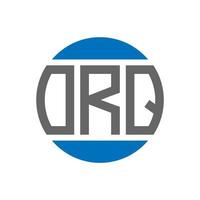 design de logotipo de carta orq em fundo branco. conceito de logotipo de círculo de iniciais criativas orq. design de letras orq. vetor