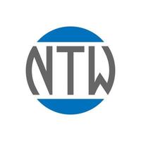 design de logotipo de letra ntw em fundo branco. conceito de logotipo de círculo de iniciais criativas ntw. design de letras ntw. vetor