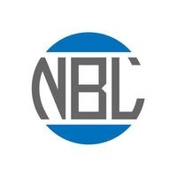 design de logotipo de carta nbl em fundo branco. nbl iniciais criativas círculo conceito de logotipo. design de letras nbl. vetor