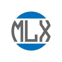 projeto do logotipo da letra mlx em fundo branco. conceito de logotipo de círculo de iniciais criativas mlx. design de letras mlx. vetor