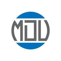 design de logotipo de carta mdu em fundo branco. conceito de logotipo de círculo de iniciais criativas mdu. design de letras mdu. vetor