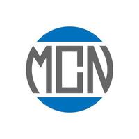 design de logotipo de carta mcn em fundo branco. conceito de logotipo de círculo de iniciais criativas mcn. design de letras mcn. vetor