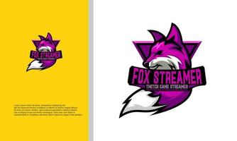 ilustração de esporte de mascote de logotipo de raposa. ícones modernos para logotipos e emblemas. vetor