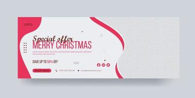 feliz natal oferta especial venda promoção de propaganda de feriado de natal modelo de banner de natal vetor