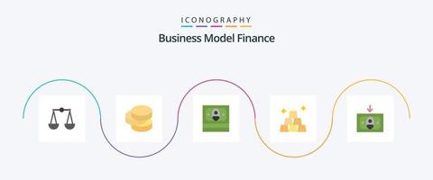 pacote de ícones de 5 planos de finanças, incluindo . dinheiro. dinheiro. dinheiro vetor