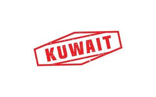 borracha de carimbo do kuwait com estilo grunge em fundo branco vetor