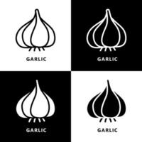 planta de alho cozinhar especiarias logotipo do ícone. vetor de ilustração de símbolo de frutas e vegetais