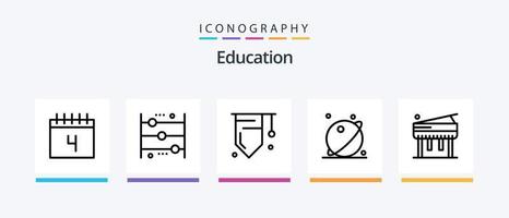 pacote de ícones da linha 5 de educação, incluindo tubos de ensaio. laboratório. Aprendendo. tubos de ensaio de laboratório. escola. design de ícones criativos vetor