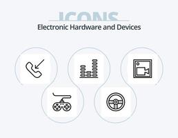 design de ícone do pacote de 5 ícones de linha de dispositivos. dispositivo. dispositivo. hardware. Câmera. câmera vetor