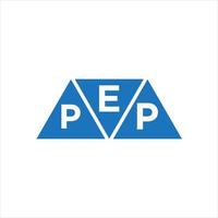 projeto do logotipo da forma do triângulo epp no fundo branco. conceito de logotipo de carta de iniciais criativas epp. vetor