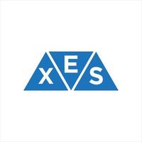 design de logotipo de forma de triângulo exs em fundo branco. conceito de logotipo de carta de iniciais criativas exs. vetor