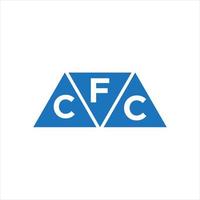 design de logotipo de forma de triângulo fcc em fundo branco. conceito criativo do logotipo da carta inicial da fcc. vetor