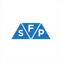 design de logotipo de forma de triângulo fsp em fundo branco. fsp conceito de logotipo de carta de iniciais criativas. vetor