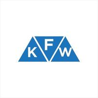 design de logotipo de forma de triângulo fkw em fundo branco. fkw conceito criativo do logotipo da carta inicial. vetor