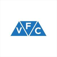 design de logotipo de forma de triângulo fvc em fundo branco. fvc conceito criativo do logotipo da carta inicial. vetor