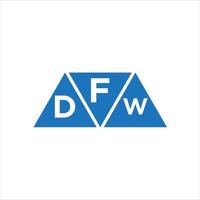 design de logotipo de forma de triângulo fdw em fundo branco. fdw conceito criativo do logotipo da carta inicial. vetor