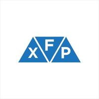 design de logotipo de forma de triângulo fxp em fundo branco. conceito criativo do logotipo da carta inicial fxp. vetor