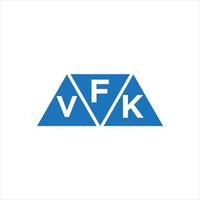 design de logotipo de forma de triângulo fvk em fundo branco. fvk conceito criativo do logotipo da carta inicial. vetor