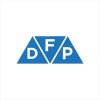 design de logotipo de forma de triângulo fdp em fundo branco. fdp conceito de logotipo de carta de iniciais criativas. vetor