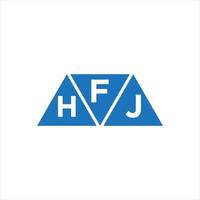 design de logotipo de forma de triângulo fhj em fundo branco. fhj conceito criativo do logotipo da carta inicial. vetor