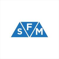 design de logotipo de forma de triângulo fsm em fundo branco. conceito criativo do logotipo da carta inicial fsm. vetor