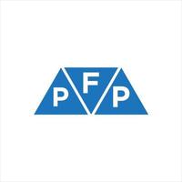 design de logotipo de forma de triângulo fpp em fundo branco. conceito de logotipo de carta de iniciais criativas fpp. vetor