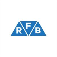 design de logotipo de forma de triângulo frb em fundo branco. conceito criativo do logotipo da carta inicial frb. vetor