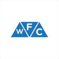 design de logotipo de forma de triângulo fwc em fundo branco. fwc conceito criativo do logotipo da carta inicial. vetor