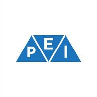 design de logotipo de forma de triângulo epi em fundo branco. conceito de logotipo de carta de iniciais criativas epi.