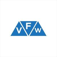 design de logotipo de forma de triângulo fvw em fundo branco. fvw conceito criativo do logotipo da carta inicial. vetor